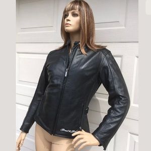STREETS OF STEEL BLACK LEATHER MOTORCYCLE JCKT XS